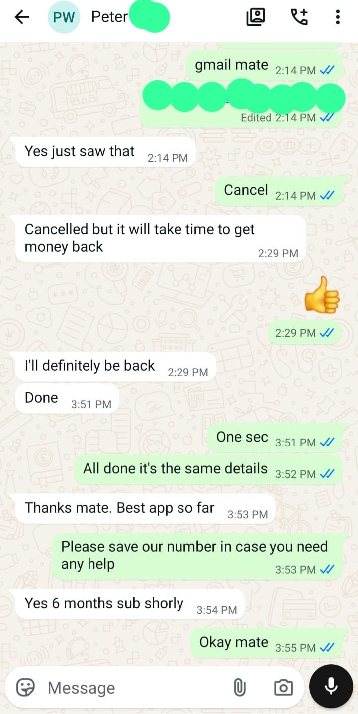 Customer review screenshot