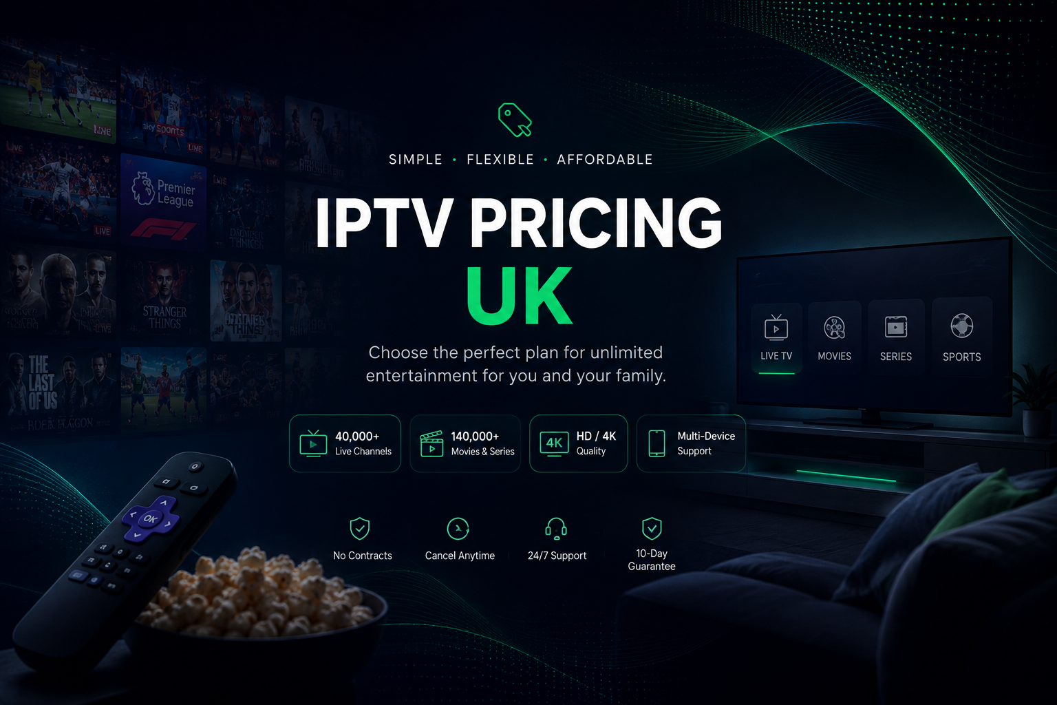 IPTV pricing UK plans and subscription options